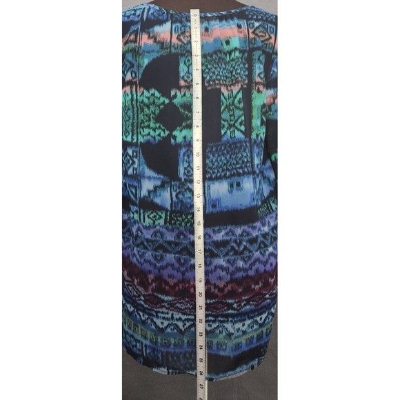 Nine West Vintage America Women’s Sz M Sheer Southwestern Oversize Tunic Top - Picture 5 of 8